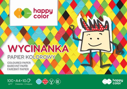 Blok wycinanka A4 10ark. 100g HAPPY COLOR 3710 2030-A10