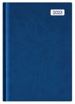Kalendarz B-6 LUX książkowy (L4), 08 - niebieski linea +naklejka 3D 2023 TELEGRAPH