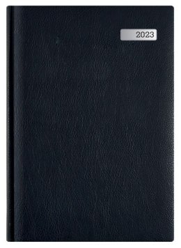 Kalendarz B-6 LUX książkowy (L4), 10-czarny indi/rok metalic 2023 TELEGRAPH