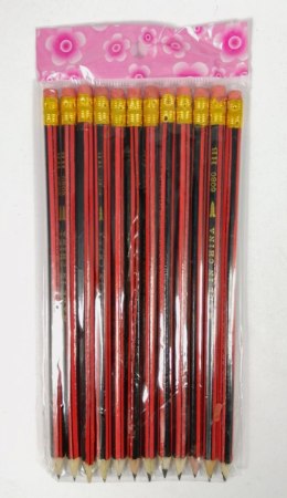 Ołówek z gumką HB (12szt) AMALP1601
