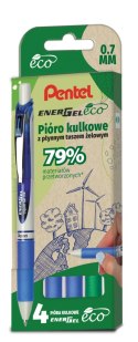 Pióro kulkowe ENERGEL ECO kpl.4 szt. BL77E-ST4DCCCPL PENTEL