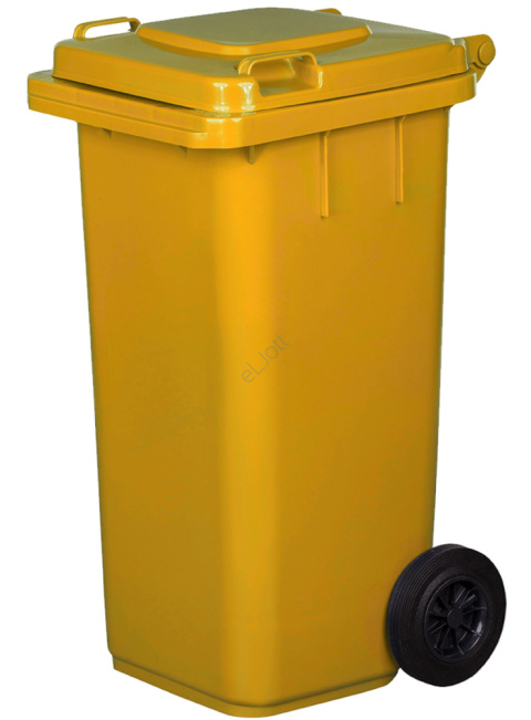 Pojemnik na odpady 240L, kosz na śmieci żółty, do segregacji plastiku