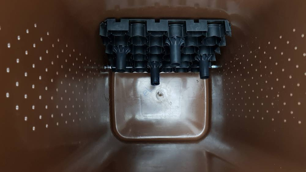Pojemnik na odpady 120L, kubeł BIO brązowy z rusztem i dziurkami