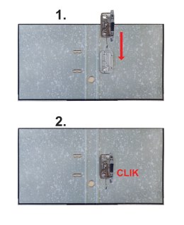 Segregator A4 80mm czarny CLICK&GO (oprawa+mechanizm, zestaw do samodzielnego złożenia)
