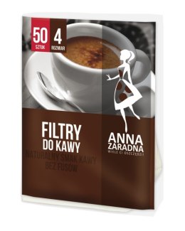 Filtr do kawy nr 4 , 50 sztuk ANNA ZARADNA