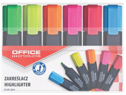 Zakreślacz fluorescencyjny OFFICE PRODUCTS, 1-5mm (linia), 6szt., mix kolorów