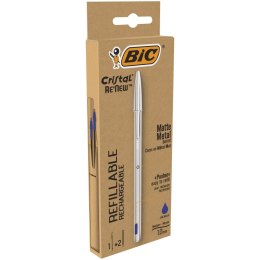Długopis BIC Cristal Renew Metal niebieski 1+2szt, 997202