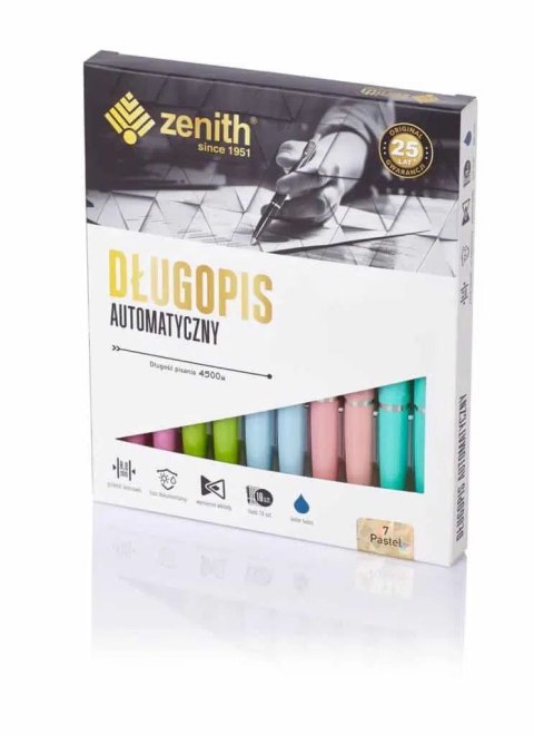 Długopis automatyczny Zenith 7 Pastel mix kolorów, 4071010