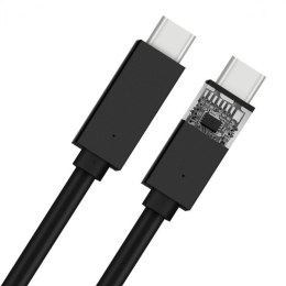 Kabel USB TYPE C TO TYPE C 100W 5A 1M czarny PLATINET PUCC5A1B