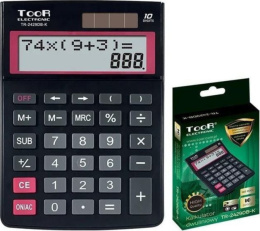 Kalkulator dwuliniowy TOOR TR-2429DB-K 10-pozycyjny 120-1903