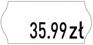 Etykiety cenowe w rolce do metkownicy jednorzędowej Meto, 26x12 mm, białe opakowanie 6 rolek M30014350