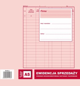 Ewidencja sprzedaży A5, 32 strony offset 10-K-4 DOTTS