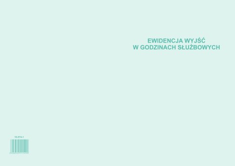 Ewidencja wyjść A4, 32 strony offset, 10-574-1 DOTTS