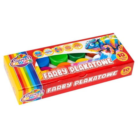 Farby plakatowe 10 kolorów 20ml, 00478 OTOCKI