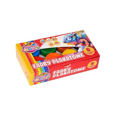Farby plakatowe 8 kolorów 20ml, 00461 OTOCKI
