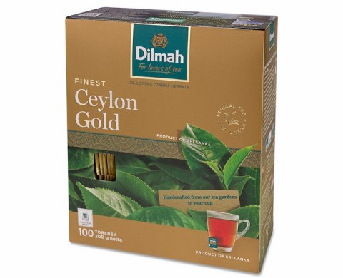 Herbata DILMAH CEYLON GOLD 100szt x2g koperta czarna