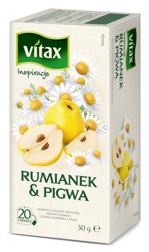 Herbata VITAX INSPIRATIONS Rumianek & Pigwa 20t *1,5g ziołowa bez zawieszki