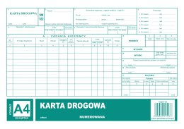 Karta drogowa A4, 80 kartek numerowana offset, 10-801-1N DOTTS