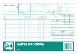 Karta drogowa A4, 80 kartek offset, 10-801-1 DOTTS