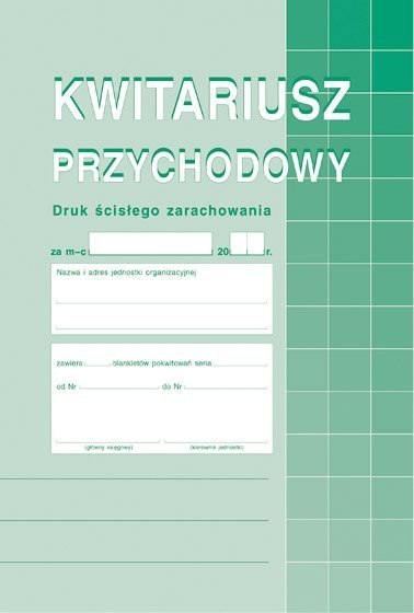 Kwitariusz przychodowy A5, 60 kartek (1+2) 10-400-3 DOTTS