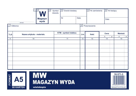Magazyn wyda A5, 80 karetek wielokopia, 10-371-3 DOTTS