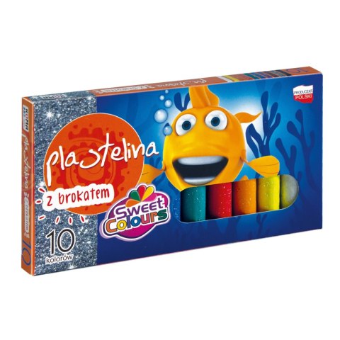 Plastelina 10 kolorów z brokatem, 91949 KOMA