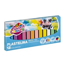 Plastelina 12 kolorów kwadrat pastel, 92397 KOMA
