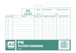 Polecenie księgowania PK A5, 80 kartek offset, 10-439-3 DOTTS