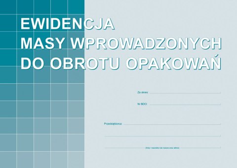S-220-1 Ewidencja masy wprowadzonych do obrotu opakowań A4 MICHALCZYK I PROKOP