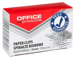 Spinacze okrągłe , 50mm, 100szt., srebrne, typu OFFICE PRODUCTS 18085015-05