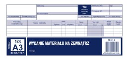 Wydanie materiału na zewnątrz WZ 1/3 A3, 80 kartek wielokopia, 10-361-2 DOTTS