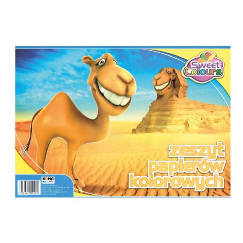 Zeszyt papierów kolorowych A4, 00269 KOMA