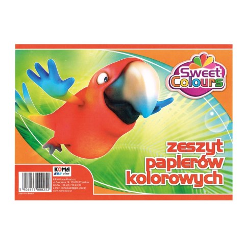 Zeszyt papierów kolorowych A5, 00252 KOMA