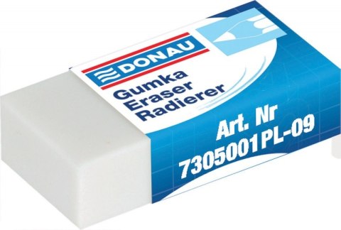 Gumka uniwersalna 41x21x11 mm biała DONAU