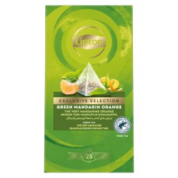 Herbata LIPTON Exclusive Selection, piramidki, mandarynka i pomarańcza, 25 kopert, 020010
