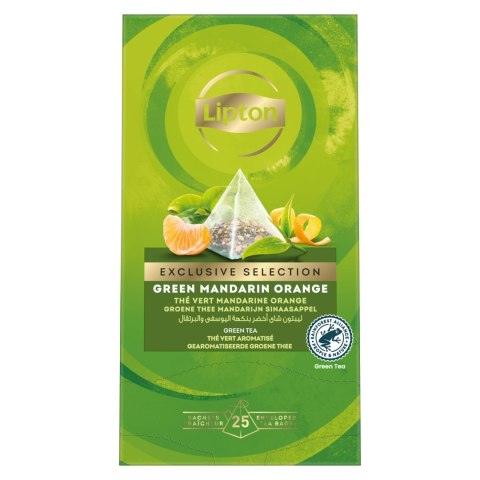 Herbata LIPTON Exclusive Selection, piramidki, mandarynka i pomarańcza, 25 kopert, 020010