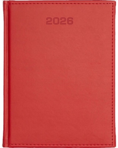 Kalendarz A4 dzienny UNIWERSALNY Vivella 238 A4DB czerwony 2026 WOKÓŁ NAS