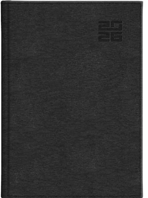 Kalendarz A5 tygodniowy Aluminium Standard 237 A5TB czarny 2026 WOKÓŁ NAS