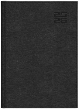 Kalendarz A5 tygodniowy z notesem Aluminium Standard 237 A5TNB czarny 2026 WOKÓŁ NAS