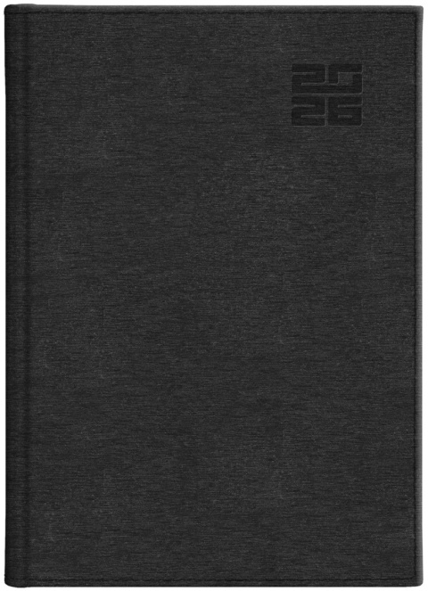 Kalendarz A5 tygodniowy z notesem Aluminium Standard 237 A5TNB czarny 2026 WOKÓŁ NAS