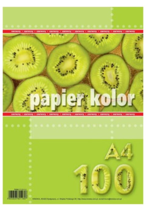 Papier ksero A4 czerwony (100 arkuszy) KRESKA