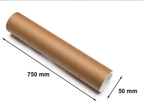 Tuba kartonowa z zatyczkami na B1 50mmx750mm