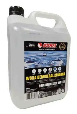 Woda destylowana, zdemineralizowana 5l kanister DORIS