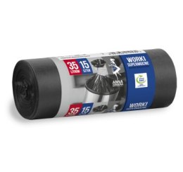 Worki na śmieci LDPE 35l (15) supermocne czarne ANNA ZARADNA