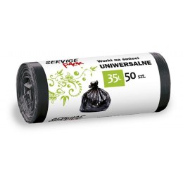 Worki na śmieci STELLA, HDLD, 35 l, 50 szt., czarne, ST-HR-033706
