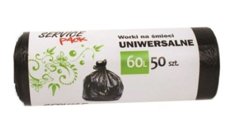 Worki na śmieci STELLA, HDLD, 60 l, 50 szt., czarne, ST-HR-033713