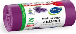 Worki na śmieci z uszami STELLA, zapach lawendy, 35 l, 24 szt., lawendowy, 023561