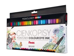 Zestaw cienkopisów pointliner colour, (24 szt.), S40-ST24PL PENTEL